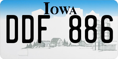 IA license plate DDF886