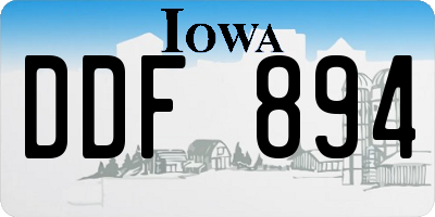 IA license plate DDF894