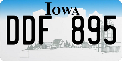 IA license plate DDF895