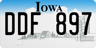 IA license plate DDF897