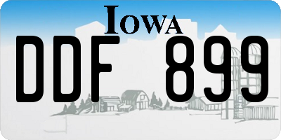 IA license plate DDF899