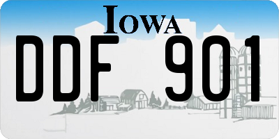 IA license plate DDF901