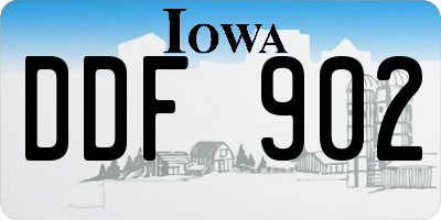 IA license plate DDF902