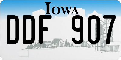 IA license plate DDF907