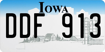 IA license plate DDF913