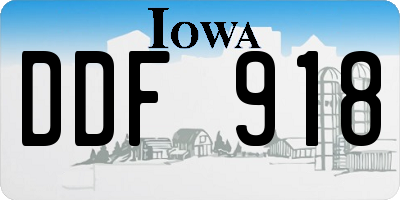 IA license plate DDF918