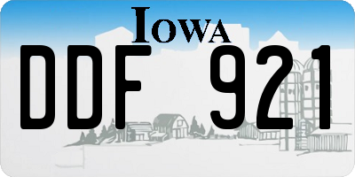 IA license plate DDF921