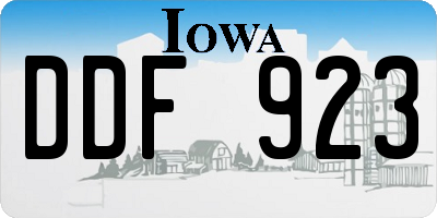 IA license plate DDF923
