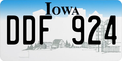 IA license plate DDF924
