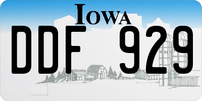 IA license plate DDF929