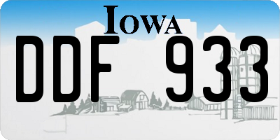 IA license plate DDF933