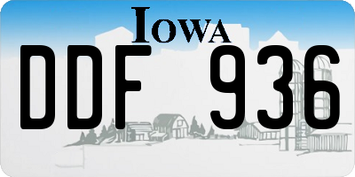 IA license plate DDF936