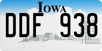IA license plate DDF938