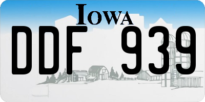 IA license plate DDF939