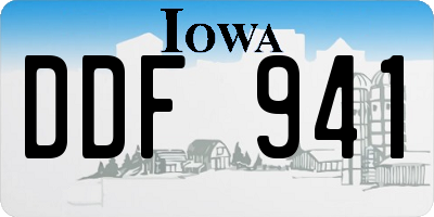 IA license plate DDF941