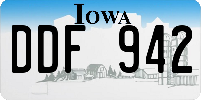 IA license plate DDF942