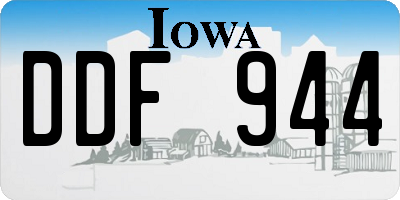 IA license plate DDF944