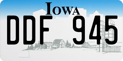 IA license plate DDF945