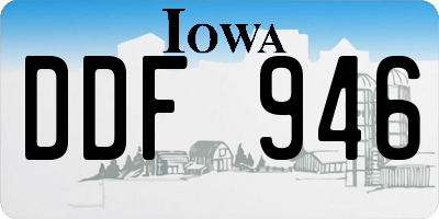 IA license plate DDF946