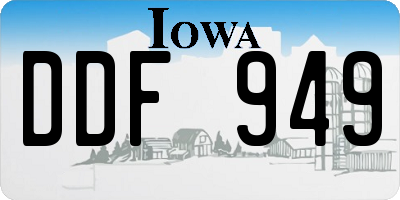 IA license plate DDF949