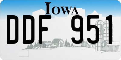 IA license plate DDF951