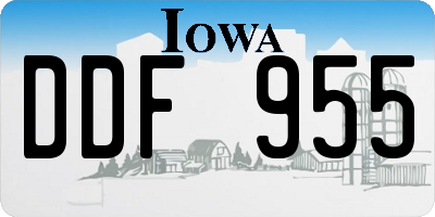 IA license plate DDF955