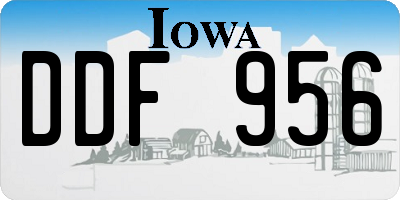 IA license plate DDF956