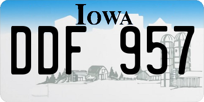 IA license plate DDF957
