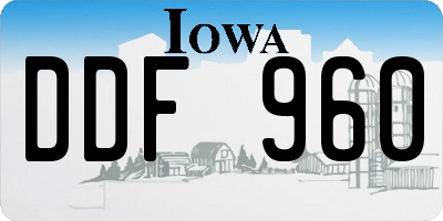 IA license plate DDF960