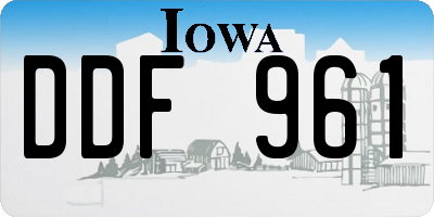 IA license plate DDF961