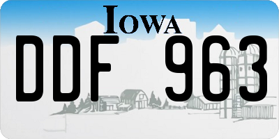 IA license plate DDF963