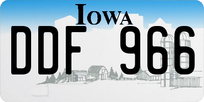 IA license plate DDF966