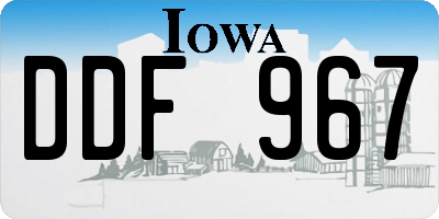 IA license plate DDF967