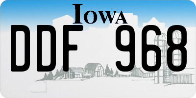 IA license plate DDF968