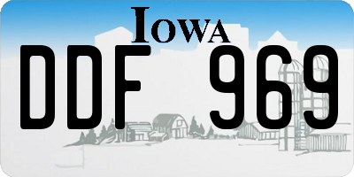 IA license plate DDF969