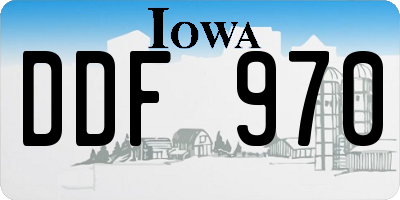 IA license plate DDF970