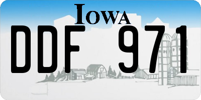 IA license plate DDF971
