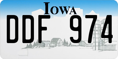 IA license plate DDF974