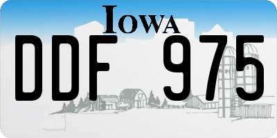 IA license plate DDF975