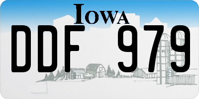 IA license plate DDF979