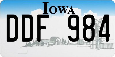 IA license plate DDF984