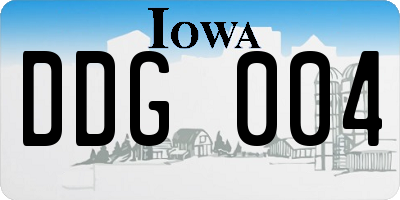 IA license plate DDG004