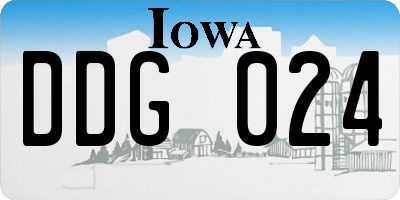 IA license plate DDG024