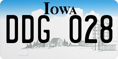 IA license plate DDG028