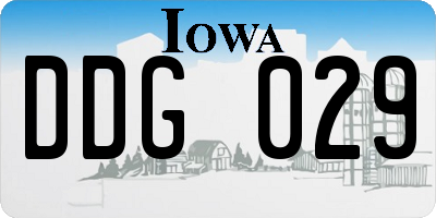 IA license plate DDG029