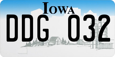 IA license plate DDG032