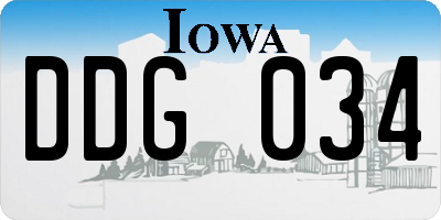 IA license plate DDG034