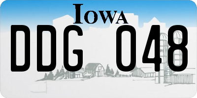 IA license plate DDG048