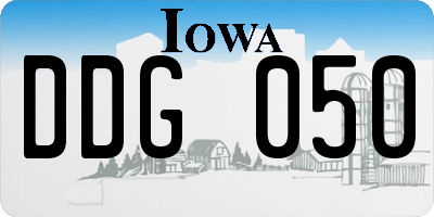 IA license plate DDG050
