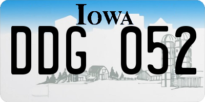 IA license plate DDG052